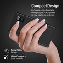 PROMATE 20000mAh Power Bank with Smart LED Display & Super Slim Design. Includes 2x USB-A & 1x USB-C Ports. 2A (Shared) Charging. Auto Voltage Regulation. Charge 3x Devices. Black Colour. - Office Connect 2018