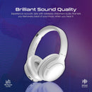 PROMATE High-Fidelity Stereo Deep Base Bluetooth Wireless Headphones. Up to 24 Hours Playing Time, Built-in 300mAh Battery, Flip & Fold Design, 10-15m Operating Distance, Wired or Wireless. White - Office Connect 2018