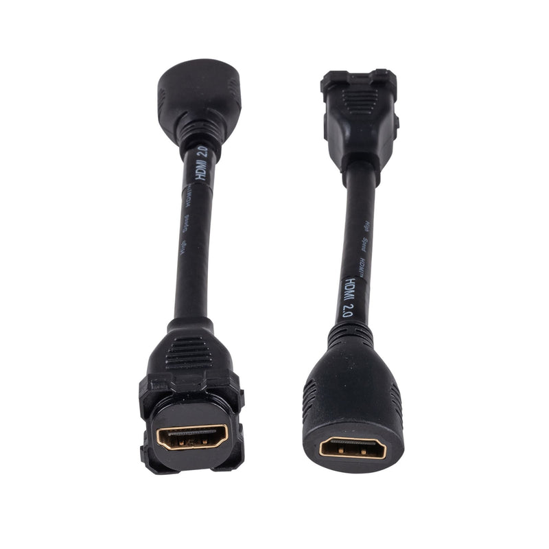 AMDEX 150mm HDMI Adapter Pigtail High-Speed With Ethernet Rated V2.1 Colour BLACK - Office Connect 2018