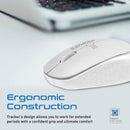 PROMATE Ergonomic Wireless Mouse 800/1200/1600 Dpi. 10m Working Range. Included Nano Receiver. Easy Plug and Play Installation. Compatible with Windows and Mac. White - Office Connect 2018