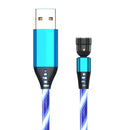 540 Rotate Luminous Magnetic Cable 3A Fast Charging Mobile Phone Charge Cable For LED Micro USB Type C For I Phone Cable - Office Connect 2018