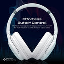 PROMATE High-Fidelity Stereo Deep Base Bluetooth Wireless Headphones. Up to 24 Hours Playing Time, Built-in 300mAh Battery, Flip & Fold Design, 10-15m Operating Distance, Wired or Wireless. White - Office Connect 2018