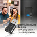 PROMATE USB-A Sleek Mini Bluetooth Audio Adapter with MultiPoint Pairing. Range up to 20m. Easy Plug & Play. Compatible with Win/Mac, Nintendo, PS4/PS5. Black Colour. - Office Connect 2018