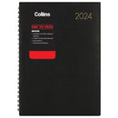 Collins Boston A51 Day To Page Diary Black Wiro Even Year - Office Connect 2018