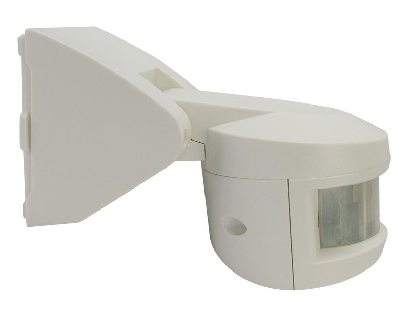 HOUSEWATCH Outdoor Motion Sensor. IP65. Detection Range Up to 12m. Detection Angle 180 Degree. Auto Off Time Adjustable. Wall/Ceiling Mount. White Colour.