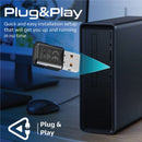 PROMATE USB-A Sleek Mini Bluetooth Audio Adapter with MultiPoint Pairing. Range up to 20m. Easy Plug & Play. Compatible with Win/Mac, Nintendo, PS4/PS5. Black Colour. - Office Connect 2018