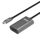 UNITEK 5m USB 3.1 USB-C Active Extension Cable. USB-C Male to USB-A Female. Connect Device to Device. Data Transfer Speed up to 5Gbps. Plug & Play. *Power Adaptor not Included - Office Connect 2018