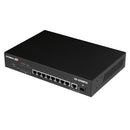 EDIMAX 10-Port Gigabit PoE+ Web Smart Switch with 1x SFP Port. Supports PoE+ up to 30W. Long Range PoE up to 200m. Powered Device Auto Detection. Supports 20Gbps Switching Capacity. Rack Mount - Office Connect 2018