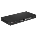 EDIMAX 28-Port Gigabit Web Smart Rack-mount Switch. 24 Gigabit Ethernet Ports and 4 10GbE SFP+ Uplink Ports. Supports 6KV Lightning Surge Protection. Rack-mount Kit Included. - Office Connect 2018