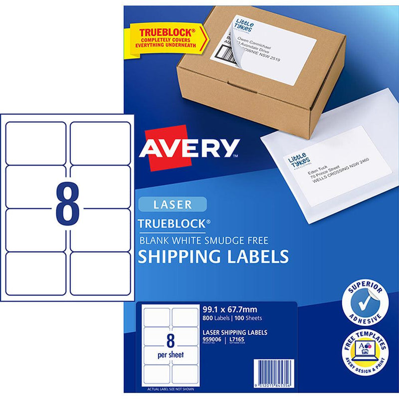 Avery Label L7165-100 Laser 8up 100 Sheets 99x67mm - Office Connect 2018