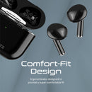 PROMATE In-Ear  Bluetooth Earbuds with Intellitouch and 350mAh Charging Case. Built in Microphones and Noise Isolation. Up to 5 Hours Playback. Smart Auto-Pairing. Ergonomic Design. Black.