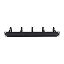 DYNAMIX 19'' 1RU 105mm Deep Metal Cable Management Bar. Supplied with Cage Nuts. - Office Connect 2018