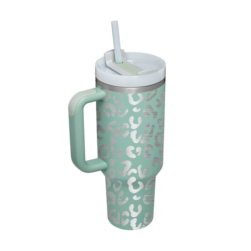 40 Oz Tumbler With Handle Straw Insulated, Stainless Steel Spill Proof Vacuum Coffee Cup Tumbler With Lid Tapered Mug Gifts For Valentine Lover Suitable For Car Gym Office Travel - Office Connect 2018