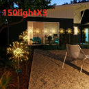 New Ground Plug Solar Fireworks Light LED Light String Copper Wire Outdoor Garden Decoration Star Lights Christmas Lights - Office Connect 2018