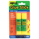 Amos Glue Stick 8gm 2 Pack Hangsell - Office Connect 2018