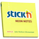 Stick'n Notes 76x76mm 100 Sheet Neon Lemon