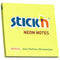 Stick'n Note 76x76mm 100 Sheet Neon Lemon - Office Connect 2018