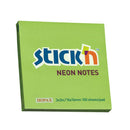 Stick'n Note 76x76mm 100 Sheet Neon Green - Office Connect 2018