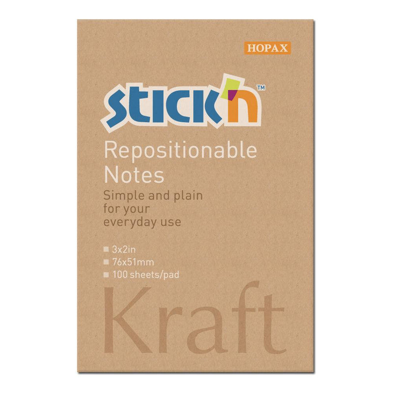 Stick'n Note 76x50mm 100 Sheet Kraft - Office Connect 2018