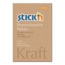 Stick'n Notes 76x50mm 100 Sheet Kraft