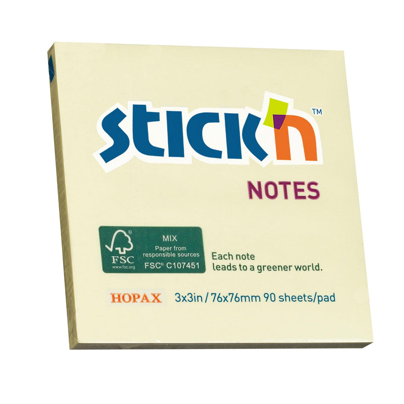 Stick'n FSC Note 76x76mm 90 Sheets Yellow - Office Connect 2018