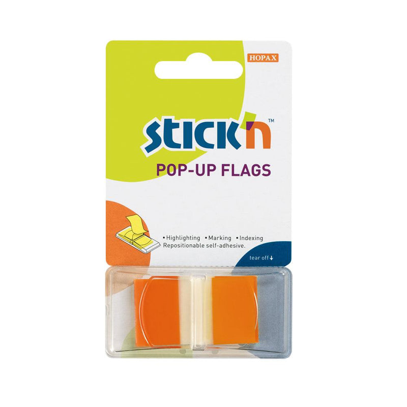 Stick'n Pop Up Flags 45x25mm 50 Sheets Orange - Office Connect 2018