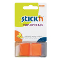 Stick'n Pop Up Flags 45x25mm 50 Sheets Neon Orange