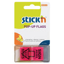 Stick'n Pop Up Flags Sign Here 45x25mm 50 Sheets Pink