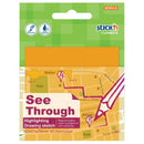 Stick'n Clearnotes Transparent 76x76mm 50 Sheets Orange