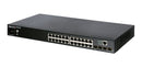 EDGECORE 24 Port Gigabit Managed L2+ Switch. 4x GE SFP Ports. 1x RJ45 Console port. Comprehensive Security, Advanced QoS, IPv6 Support, VPN, & VLAN. - Office Connect 2018