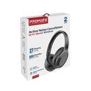 PROMATE Stereo Bluetooth Wireless Active Noise Cancelling Over-ear Headphones. Up to 27 Hours Playback