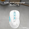 PROMATE Rechargeable Wireless Mouse with BT & RF Connectivity. 800/1200/1600Dpi. Built-in 500mAh Battery. Range Up to 10m. 50cm Charging Cable. USB-C Port. 6x Fully Fuctional Buttons. White