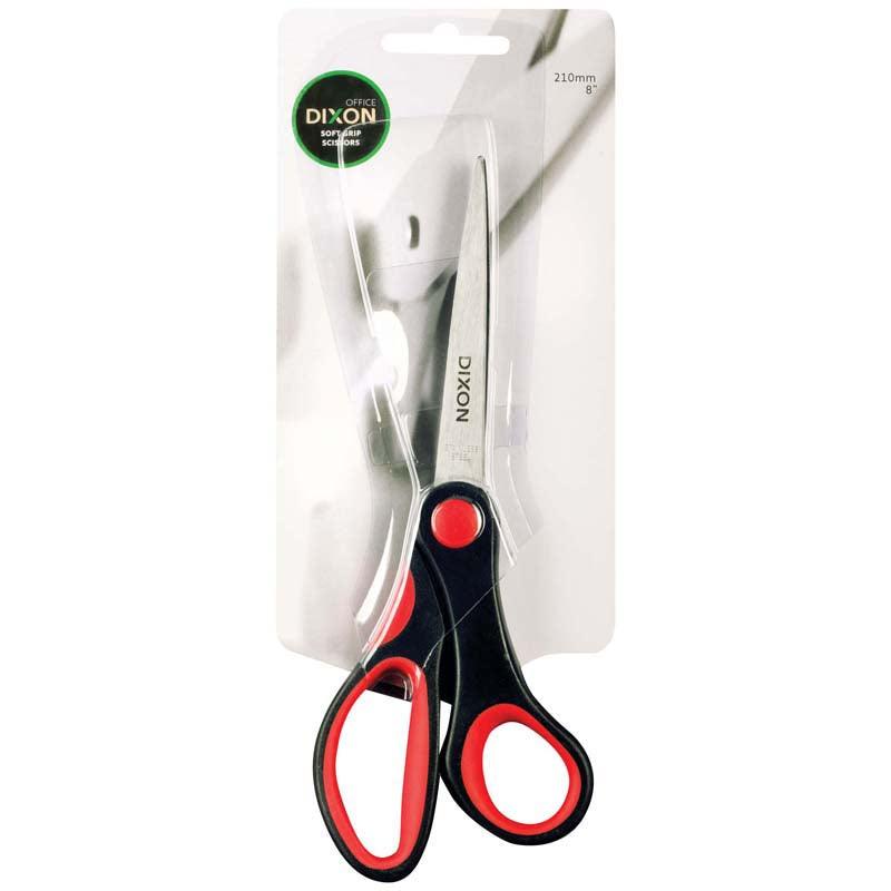 Dixon Scissors Soft Grip Black and Red 210mm 8" - Office Connect 2018