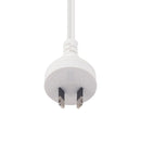 DYNAMIX 2M 2-Pin Plug to Bare End, 2 Core 0.75mm Cable, White Colour, SAA Approved - Office Connect 2018