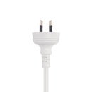 DYNAMIX 2M 2-Pin Plug to Bare End, 2 Core 0.75mm Cable, White Colour, SAA Approved - Office Connect 2018