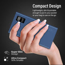 PROMATE 20000mAh Power Bank with Smart LED Display & Super Slim Design. Includes 2x USB-A & 1x USB-C Ports. 2A (Shared) Charging. Auto Voltage Regulation. Charge 3x Devices. Blue Colour. - Office Connect 2018