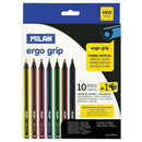 Milan Coloured Pencils Ergo Pack 10 Assorted Colours - Office Connect 2018