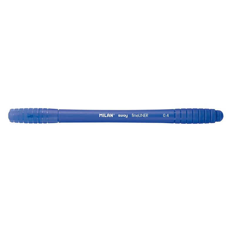 Milan Sway Fine Liner Fibre Tip Marker 0.4mm Tip Dark Blue - Office Connect 2018