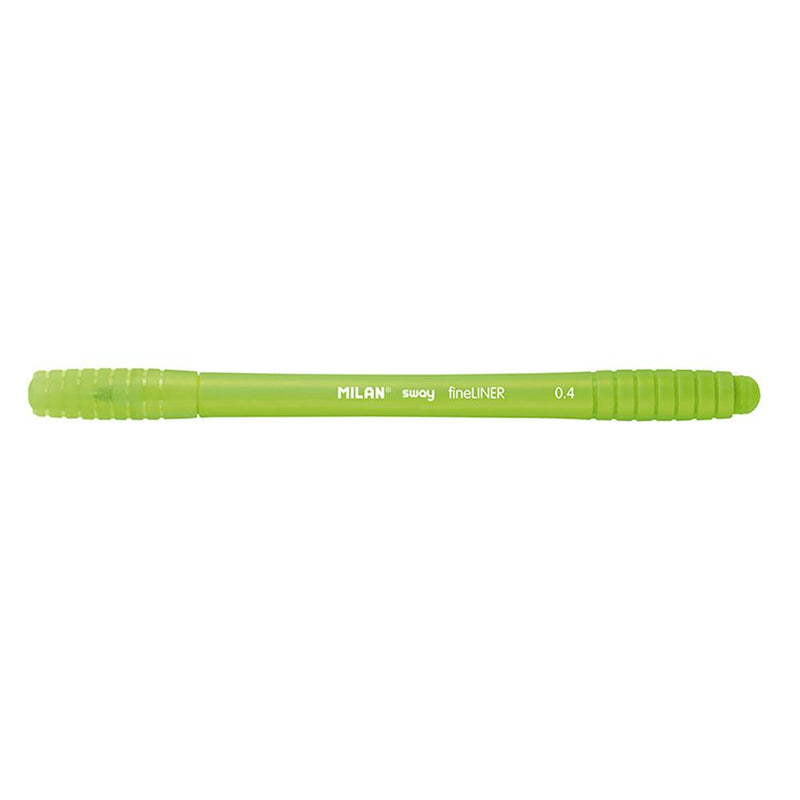 Milan Sway Fine Liner Fibre Tip Marker 0.4mm Tip Light Green - Office Connect 2018