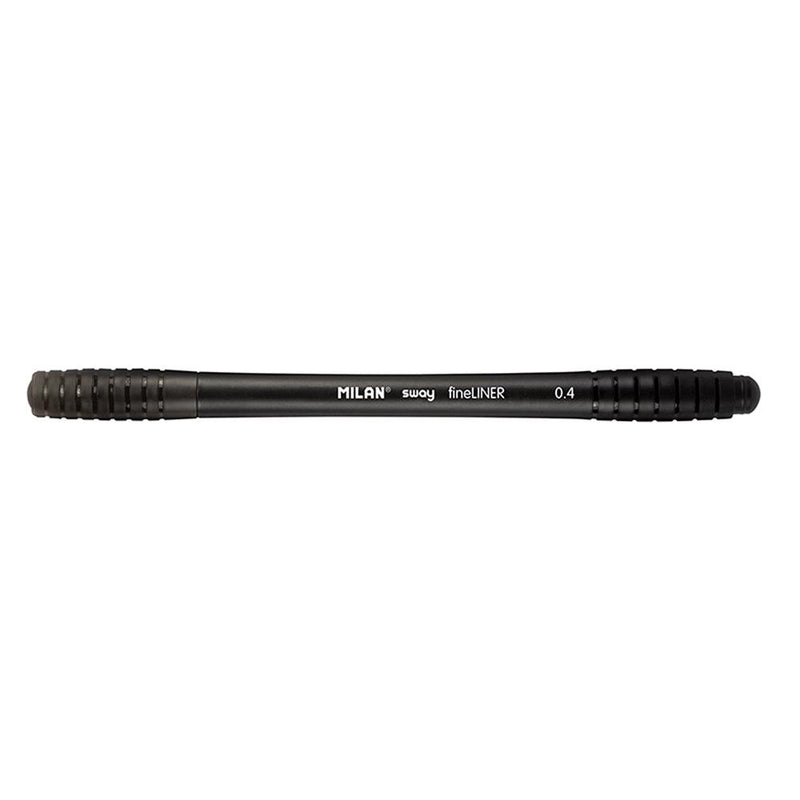 Milan Sway Fine Liner Fibre Tip Marker 0.4mm Tip Black - Office Connect 2018