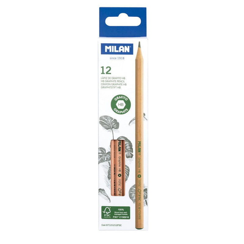 Milan HB Pencil Pack 12 Hexagonal - Office Connect 2018