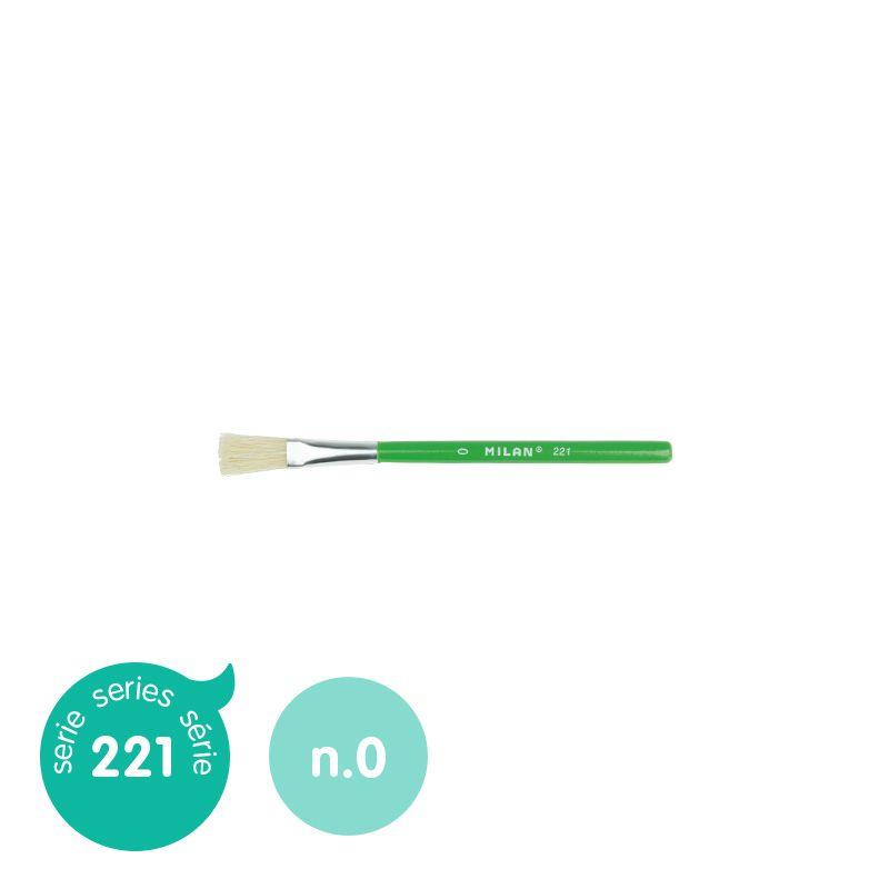 Milan Bristle Hair Brush 221 Series Flat Size 0 - Office Connect 2018