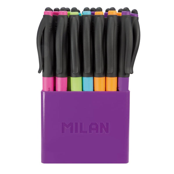 Milan P1 Touch Colours Ballpoint Pen with Stylus Assorted Colours - Office Connect 2018