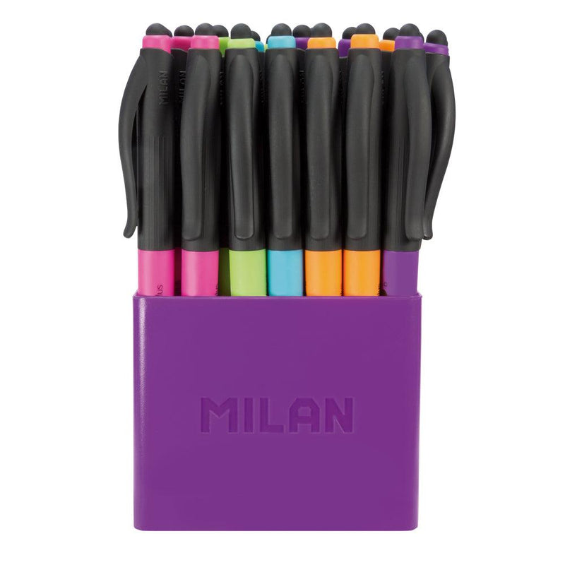 Milan P1 Touch Colours Ballpoint Pen with Stylus Assorted Colours - Office Connect 2018
