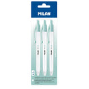 Milan Anti-Bacterial P1+ Ball Point Pen Blue Pack 3 - Office Connect 2018