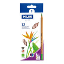 Milan Coloured Pencils Thick Lead Assorted Pack 12 - Office Connect 2018