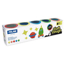 Milan Soft Dough Neon Colours Assorted Pack 5 - Office Connect 2018