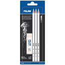 Milan White Drawing Pencils Pack 3 + Eraser - Office Connect 2018