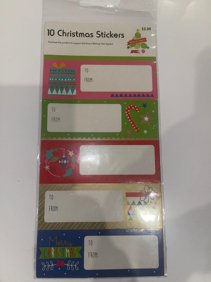 10 Christmas stickers