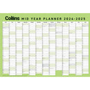 Collins Wall Planner Mid Year Laminated A2 2024/2025 - Office Connect 2018